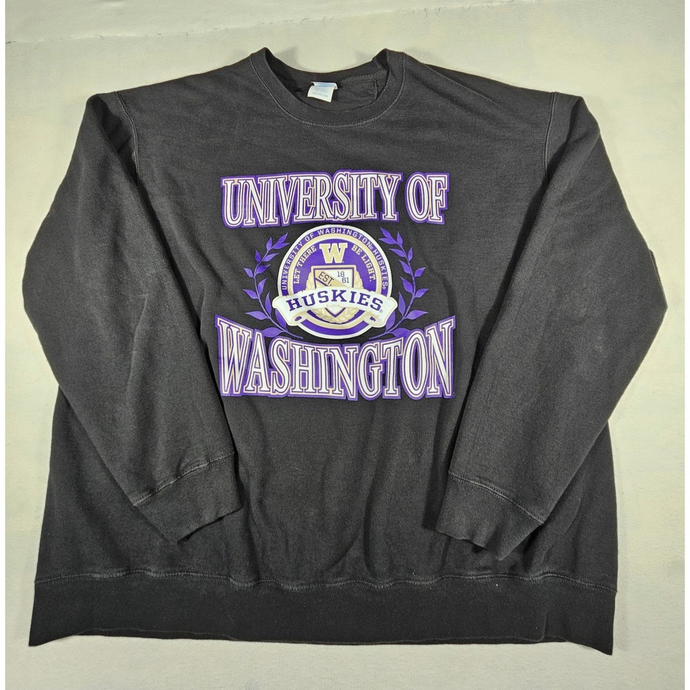 University of Washington Huskies Sweatshirt Mens 2XL Port & Company Crewneck
